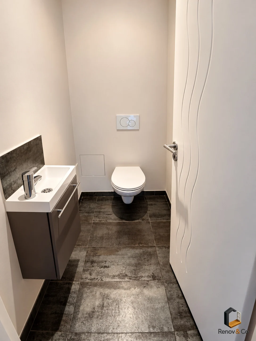 WC suspendu et lave-mains — maison à Meudon