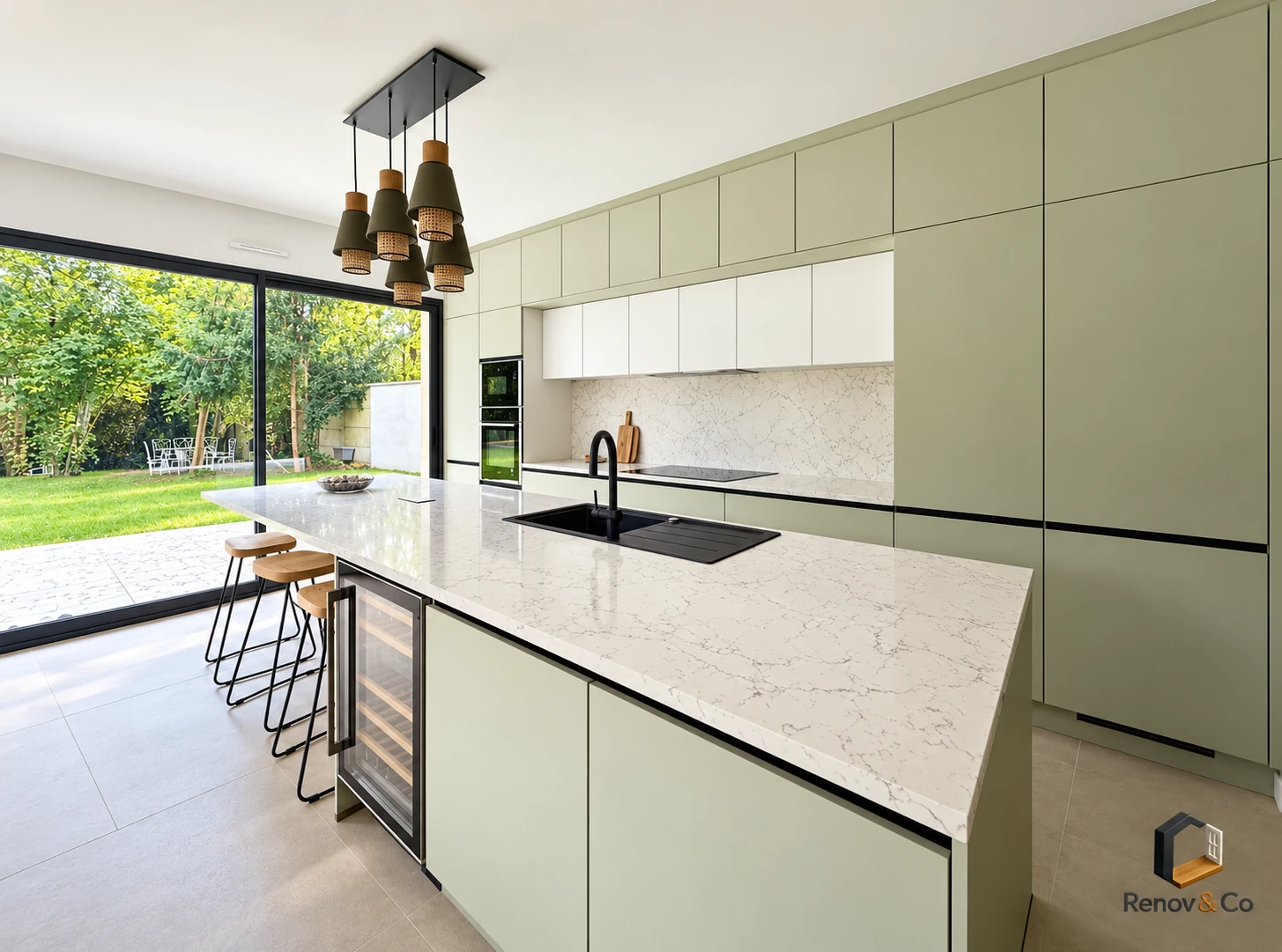 Cuisine d’une maison aménagée par RENOV & CO